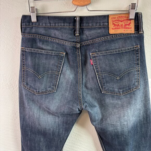 Levi’s 513 Slim Straight Jeans Men’s 32x32 Medium Wash - Picture 5 of 14